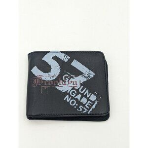 Brooklyn 57 Leather Wallet Black Bi-Fold ID  3 Credit Card Slots Phys. Sci China